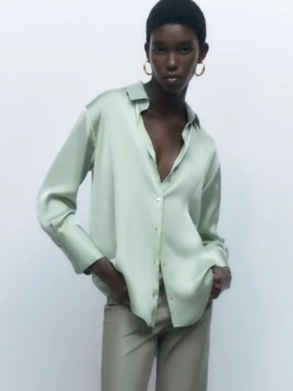 Zara Satin blouse size XS